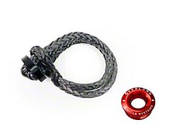 Overland Vehicle Systems 7/16-Inch Soft Shackle and Recovery Ring; Red