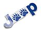 Jeep Licensed by RedRock Jeep Paw Side Logo; Blue (87-18 Jeep Wrangler YJ, TJ & JK)