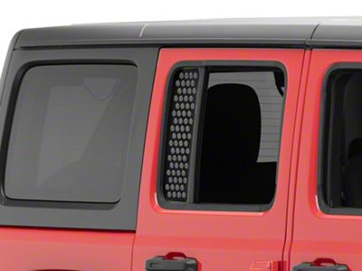 SEC10 Small Punched Rear Window Decal; Gloss Black (18-24 Jeep Wrangler JL)