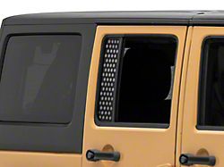 SEC10 Small Punched Rear Window Decal; Gloss Black (07-18 Jeep Wrangler JK)
