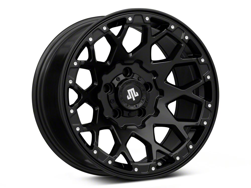 Mammoth Vex Satin Black Machined Wheel; 17x9 (07-18 Jeep Mammoth Vex Satin Black Machined Wheel; 17x9 (07-18 Jeep