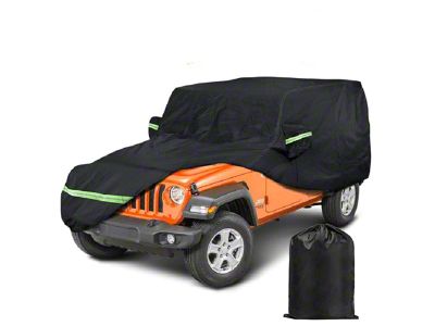 Full Car Cover; Black (07-23 Jeep Wrangler JK & JL 4-Door)