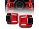Infinity Series LED Tail Lights; Black Housing; Red Lens (18-24 Jeep Wrangler JL w/ Factory Halogen Tail Lights)