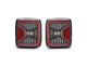 Linear Series LED Tail Lights; Black Housing; Clear Lens (18-24 Jeep Wrangler JL w/ Factory Halogen Tail Lights)