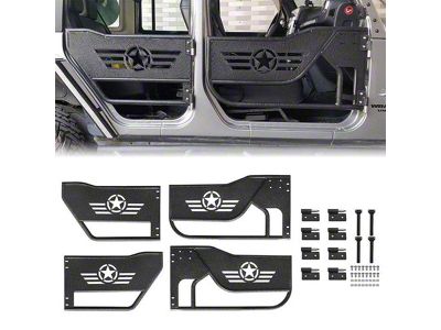 Star Syle Tube Doors with Side View Mirrors (07-18 Jeep Wrangler JK 4-Door)