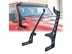 Prevail Series 50-Inch Light Bar Windshield Mounting Brackets (20-23 Jeep Gladiator JT, Excluding Mojave)