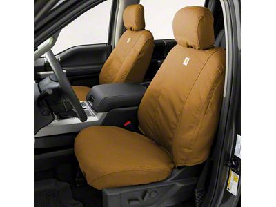 Covercraft SeatSaver Custom Front Seat Covers; Carhartt Brown (87-91 Jeep Wrangler YJ w/ High Back Bucket Seats)