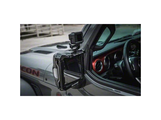 Multifunctional Side Mirror Rain Shield with GoPro Mount (18-24 Jeep Wrangler JL)