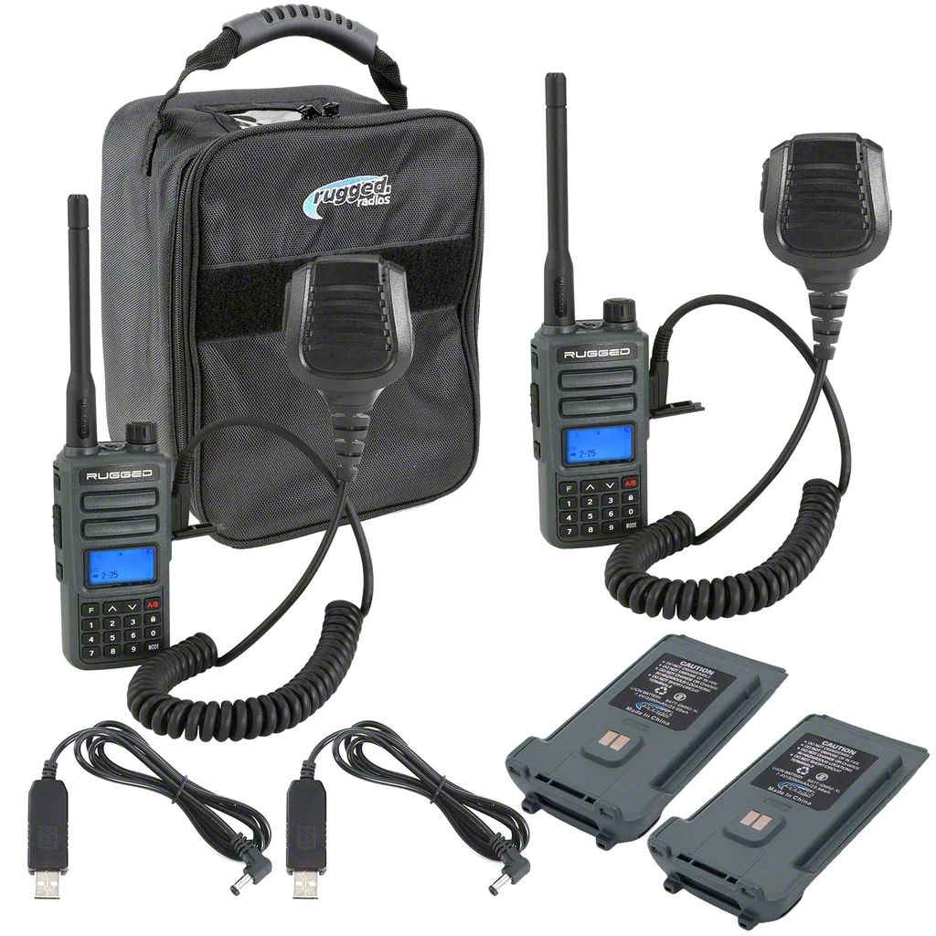Rugged Radios Jeep Gladiator GMR2, GMRS and FRS Two Way Handheld Radios