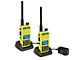 Rugged Radios GMR2 GMRS and FRS Two Way Handheld Radios; High Visibility Safety Yellow