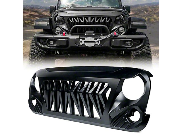 Venom Series Grille; Matte Black (07-18 Jeep Wrangler JK)