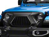 G3 Angry Series Grille with Turn Signals; Matte Black (18-26 Jeep Wrangler JL)