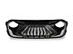 Angry Series Grille with Daytime Running Lights and Turn Signals; Matte Black (18-24 Jeep Wrangler JL)