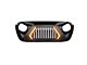 Shark Series Grille with Daytime Running Lights and Turn Signals; Matte Black (20-24 Jeep Gladiator JT)
