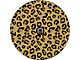 Traditional Colored Leopard Animal Print Spare Tire Cover with Camera Cutout; Black (18-24 Jeep Wrangler JL)