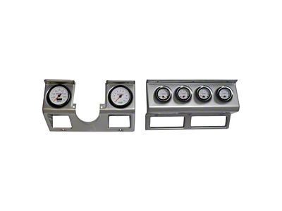 Dash Panel with Concourse Series White Electric Gauges; Brushed Aluminum (87-95 Jeep Wrangler YJ)