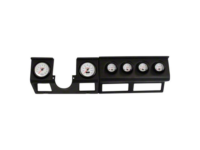 Dash Panel with Concourse Series White Electric Gauges; Matte Black (87-95 Jeep Wrangler YJ)