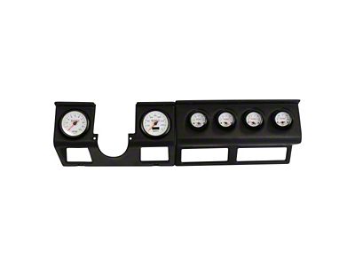 Dash Panel with Concourse Series White Electric Gauges; Matte Black (87-95 Jeep Wrangler YJ)