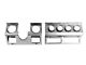 Dash Panel with White Premier Elite Series Gauges; Brushed Aluminum (87-95 Jeep Wrangler YJ)