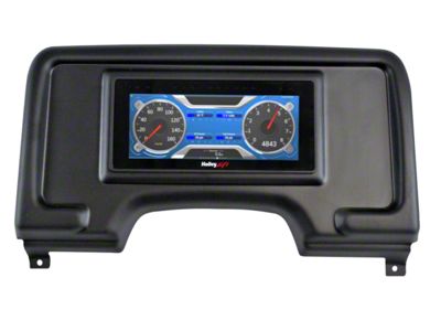 Holley 6.86-Inch Dash Panel; Matte Black (97-06 Jeep Wrangler TJ)