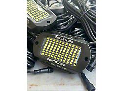Black Flag Lighting 104 LED Chip Pure White Rock Lights with Extensions; Standard/Drill Mount; Set of 12 (Universal; Some Adaptation May Be Required)