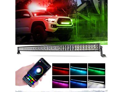 Auxbeam 52-Inch V-Series RGB Curved LED Light Bar (Universal; Some Adaptation May Be Required)