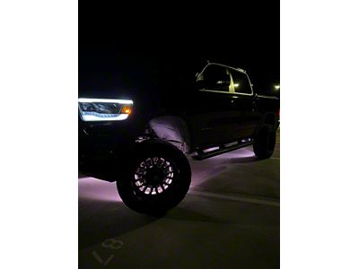 Black Flag Lighting RGB+W Dual Row LED Wheel Lights for 20-Inch and Larger Wheels (Universal; Some Adaptation May Be Required)
