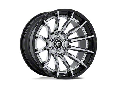 Fuel Wheels Fusion Forged Burn Chrome with Gloss Black Lip Wheel; 22x12 (07-18 Jeep Wrangler JK)
