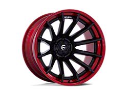 Fuel Wheels Fusion Forged Burn Matte Black with Candy Red Lip Wheel; 22x10 (20-23 Jeep Gladiator JT)