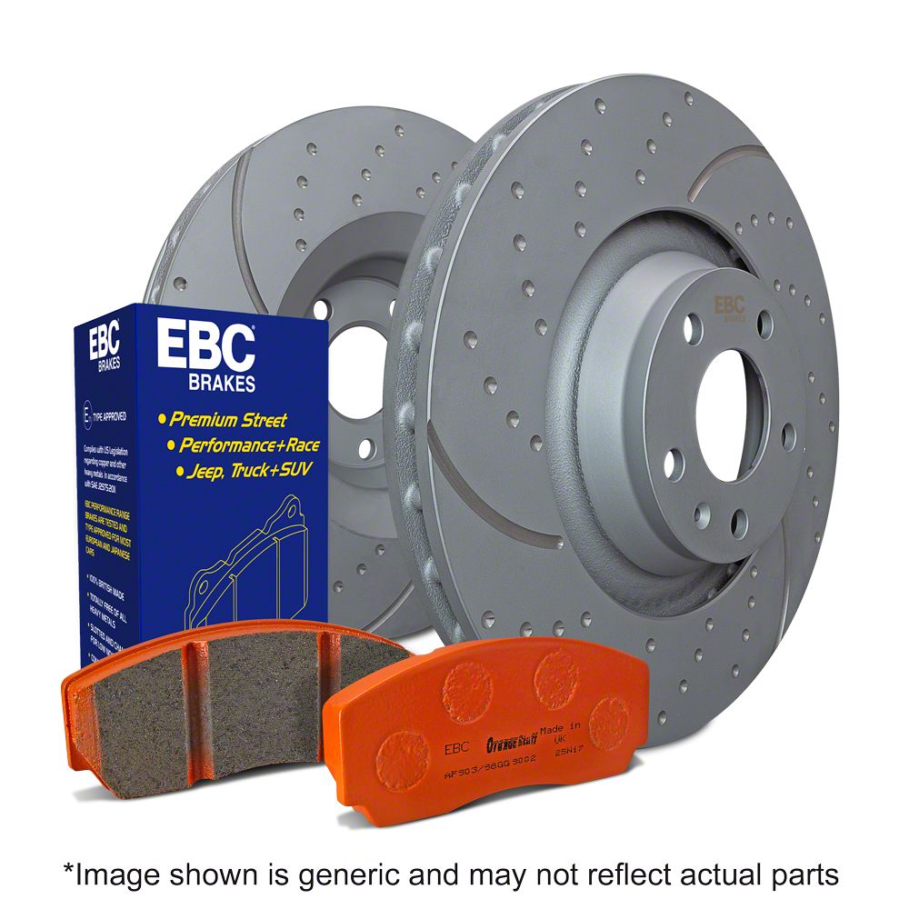 Ebc Brakes Jeep Wrangler Stage 8 Orangestuff Brake Rotor And Pad Kit 