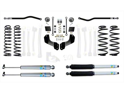 EVO Manufacturing 2.50-Inch Enforcer Stage 1 Suspension Lift Kit with Bilstein Shocks, Front and Rear Track Bars (18-23 2.0L or 3.6L Jeep Wrangler JL, Excluding 4xe)