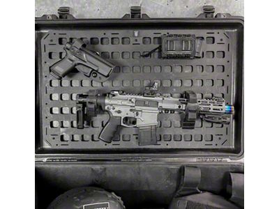 Grey Man Tactical RMP Case Lid Organizer Rifle Rack and Holster Integration MOLLE Panel Package with 3M Dual Lock Fastener Kit; 18.50-Inch x 13.125-Inch