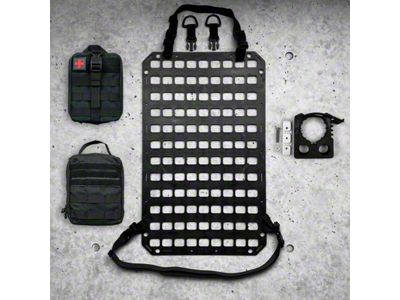 Grey Man Tactical Vehicle Seatback RMP MOLLE Panel Package with 3-Inch QuickFist Clamp and Empty Medical Tear Away Pouch; 15.25-Inch x 25-Inch (Universal; Some Adaptation May Be Required)