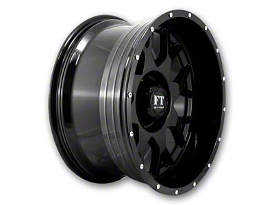 Full Throttle Off Road FT0151 Gloss Black Wheel; 17x9 (20-24 Jeep Gladiator JT)