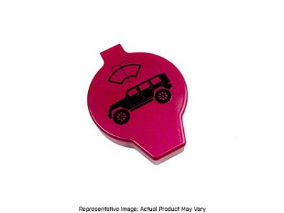 American Brothers Design Washer Fluid Cap Cover with Engraved Jeep Logo; Punkn (18-24 Jeep Wrangler JL)