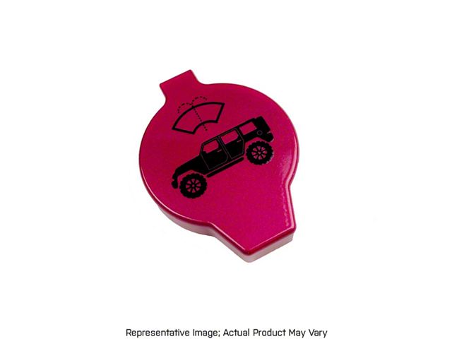 American Brothers Design Washer Fluid Cap Cover with Engraved Jeep Logo; Extreme Purple (18-24 Jeep Wrangler JL)