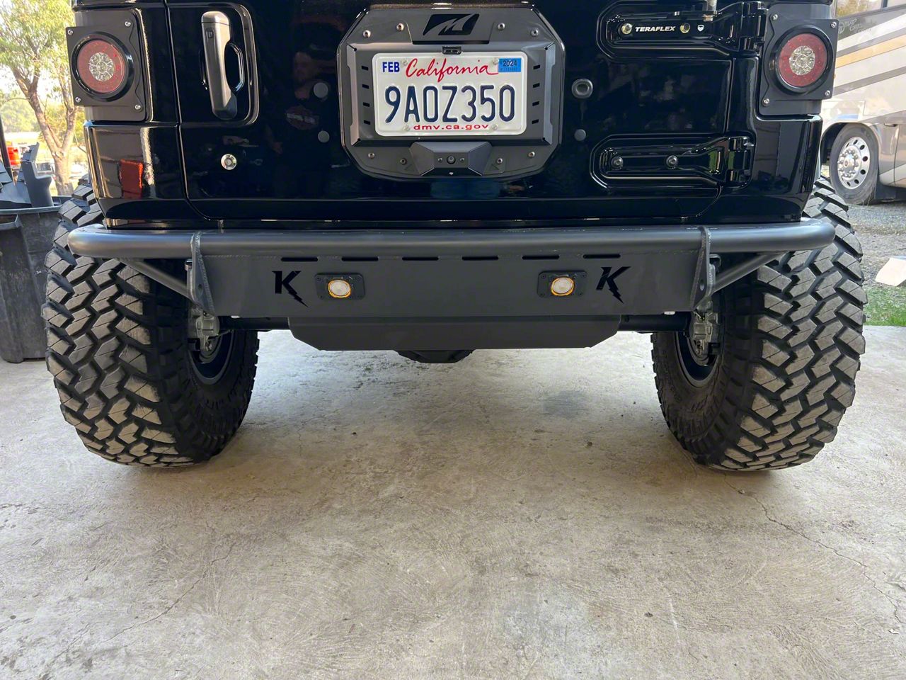 KrashFab Jeep Wrangler Frame Chop Rear Bumper; Bare Steel BMPR-1002 (18 ...