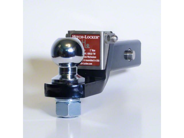 Hitch-Locker LockJaw 2-Inch Receiver Hitch Ball Mount with 2-Inch Ball; 2-1/4-Inch Drop/1-Inch Rise (Universal; Some Adaptation May Be Required)