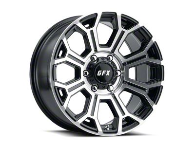 G-FX TR-19 Gloss Black Machined Wheel; 17x8.5 (20-24 Jeep Gladiator JT)