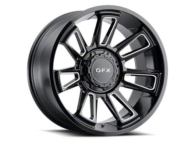 G-FX TR21 Gloss Black Milled Wheel; 18x9 (20-24 Jeep Gladiator JT)
