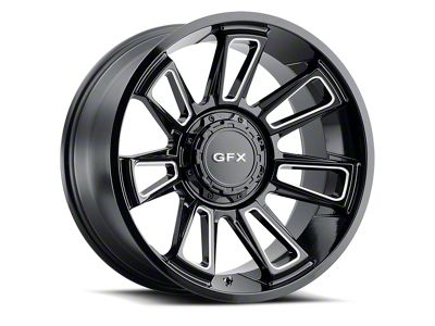 G-FX TR21 Gloss Black Milled Wheel; 18x9 (07-18 Jeep Wrangler JK)