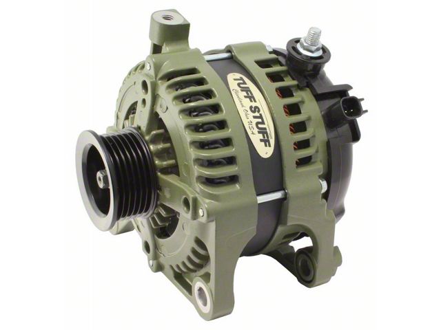 Tuff Stuff Performance Alternator with 6-Groove Pulley; 175 AMP; Army Green (07-11 3.8L Jeep Wrangler JK)