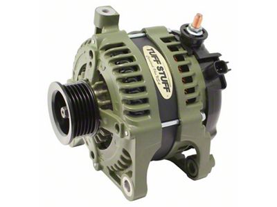 Tuff Stuff Performance Alternator with 6-Groove Pulley; 250 Amp; Army Green (07-11 3.8L Jeep Wrangler JK)