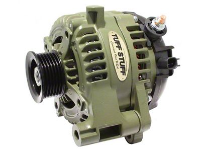 Tuff Stuff Performance Alternator with 6-Groove Pulley; 250 AMP; Army Green (12-18 3.6L Jeep Wrangler JK)