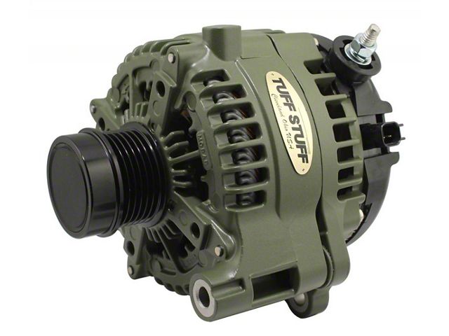 Tuff Stuff Performance Alternator with 6-Groove Pulley; 240 AMP; Army Green (20-24 3.6L Jeep Gladiator JT)