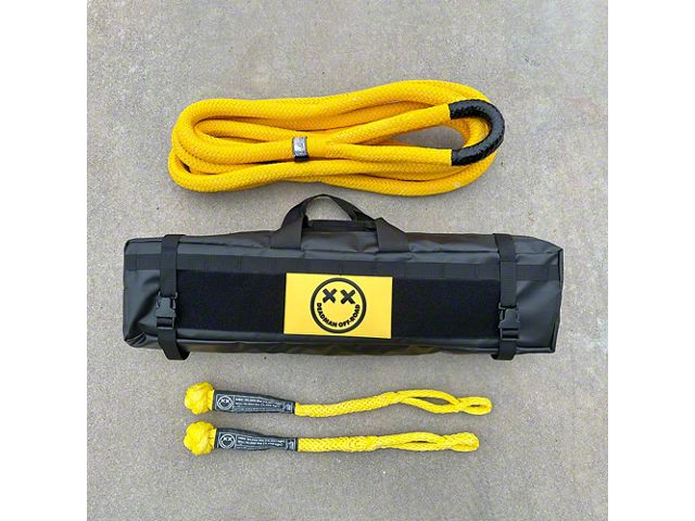 Deadman Off-Road The Deadman Stretchy Band Kinetic Recovery Rope with Original Shackle; 1-1/16-Inch x 30-Foot