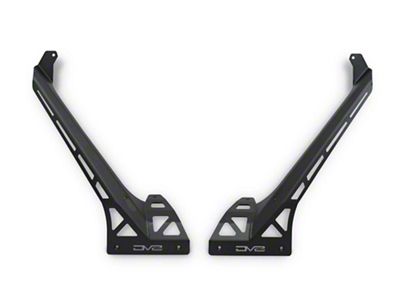 DV8 Offroad 50-Inch Over-Windshield Light Bar Mounting Brackets (18-24 Jeep Wrangler JL, Excluding 4xe & Rubicon 392)