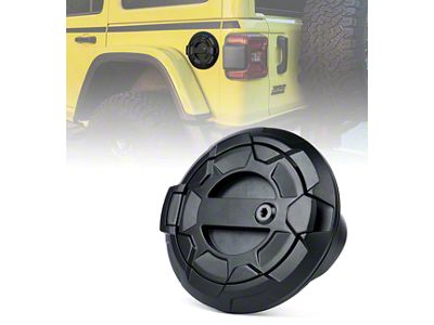 Bedrock Series Gas Cap Cover with Simulated Key Latch (18-24 Jeep Wrangler JL)