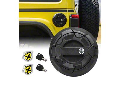 Bedrock Series Gas Cap Cover without Key Latch (18-24 Jeep Wrangler JL)