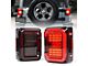 Inspire Series LED Tail Lights; Black Housing; Clear Lens (07-18 Jeep Wrangler JK)